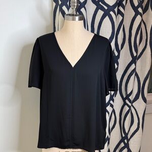 J. CREW FACTORY Black V-Neck Blouse